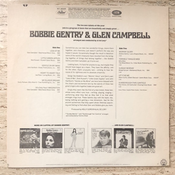 Bobbie Gentry And Glen Campbell Vinyl Lp - Picture 9 of 9